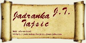 Jadranka Tajsić vizit kartica
